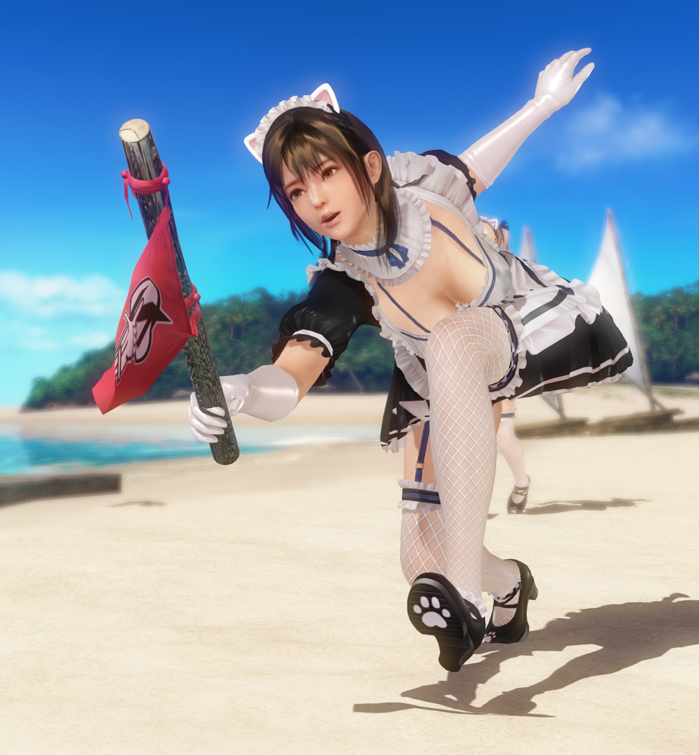 DOAXVV ビーチフラッグ みさき SSR「きまぐれニャンメイド」